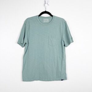 Faherty Men's Sunwashed Short Sleeve Tee Shirt Green Sz S